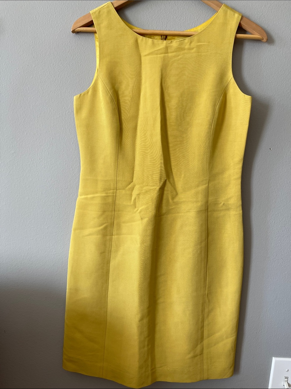 Philippe Adec vintage Yellow Sleeveless Sheath Dress